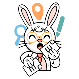 bunny, business, business and finance, rabbit, sticker, free icon, free icons, free svg, free png, svg, icon
