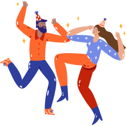 birthday and party, celebration, dancing, man, new year, party, party hat, people, woman, free icon, free icons, free svg, free png, svg, icon