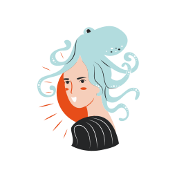 girl, hairstyle, octopus, people, summer, free icon, free icons, free svg, free png, svg, icon