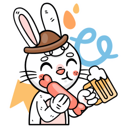 beer, bunny, hat, holidays, oktoberfest, sausage, free icon, free icons, free svg, free png, svg, icon